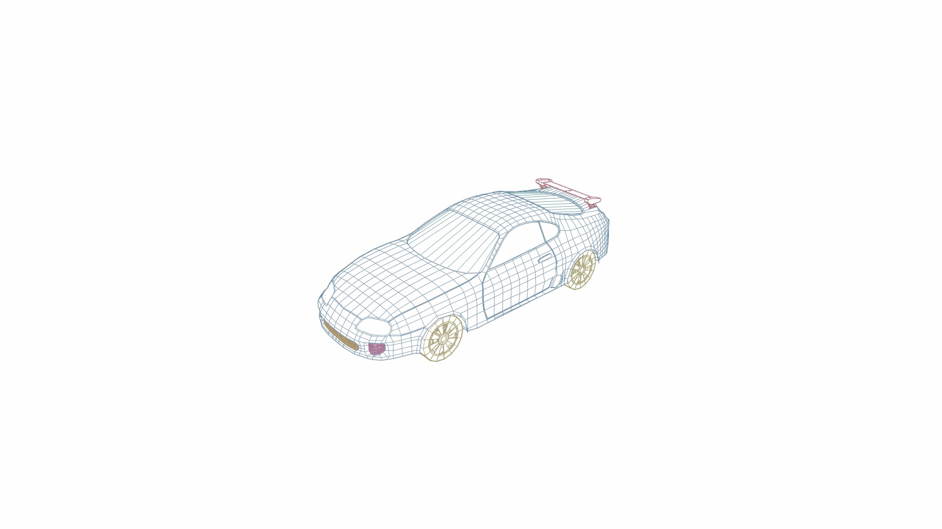 Game-Ready Low Poly Red Sports Car  Stylized 3D Vehicle model https://p.turbosquid.com/ts-thumb/VR/O1ofwN/7h/wireframe/png/1763319581/1920x1080/fit_q87/3b1eb5c05e94aa98a874d6bc386a788b0670ca48/wireframe.jpg
