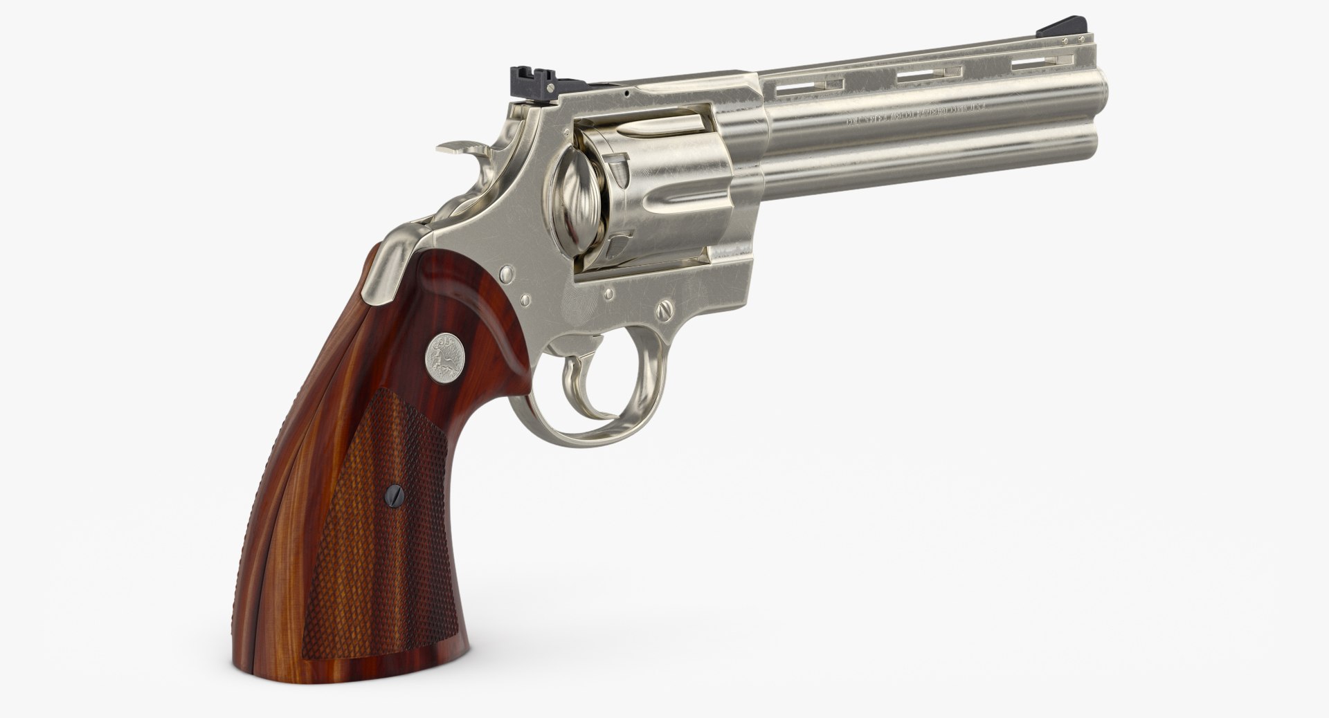 revolver colt python 3d model