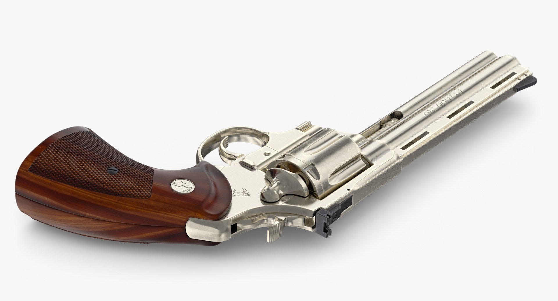 revolver colt python 3d model