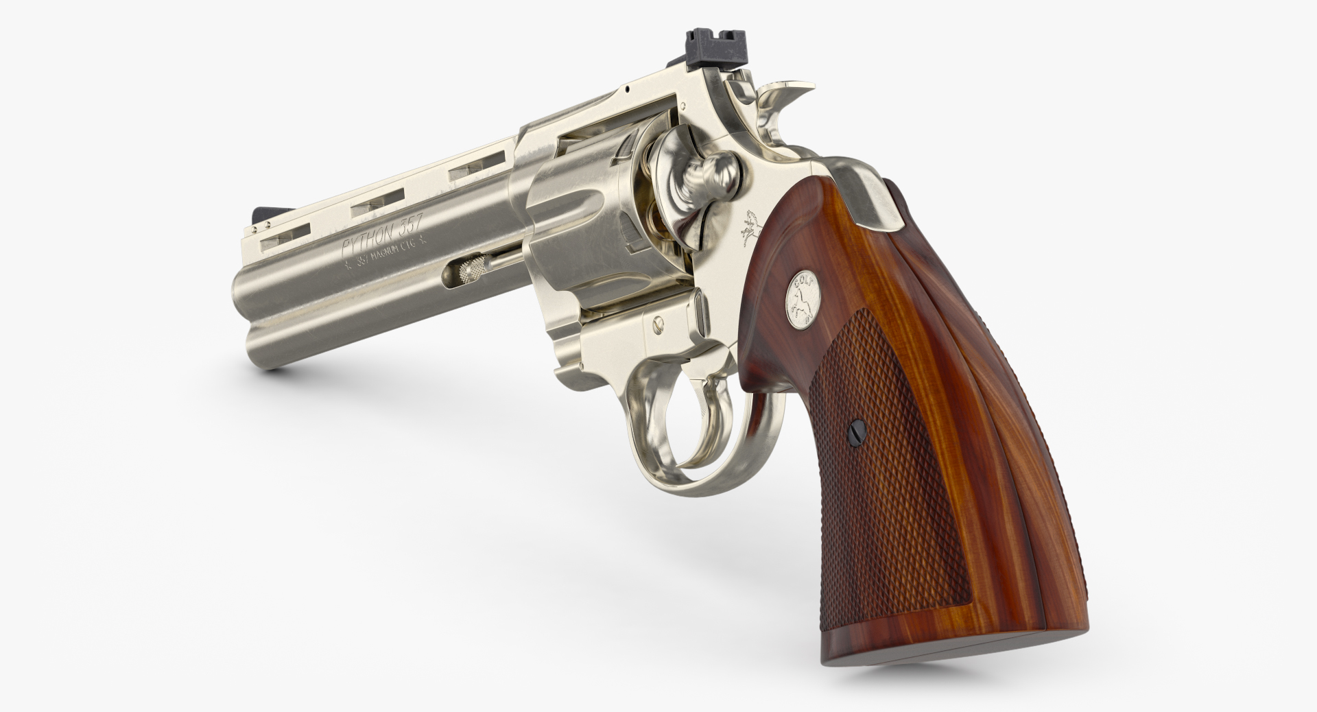 revolver colt python 3d model