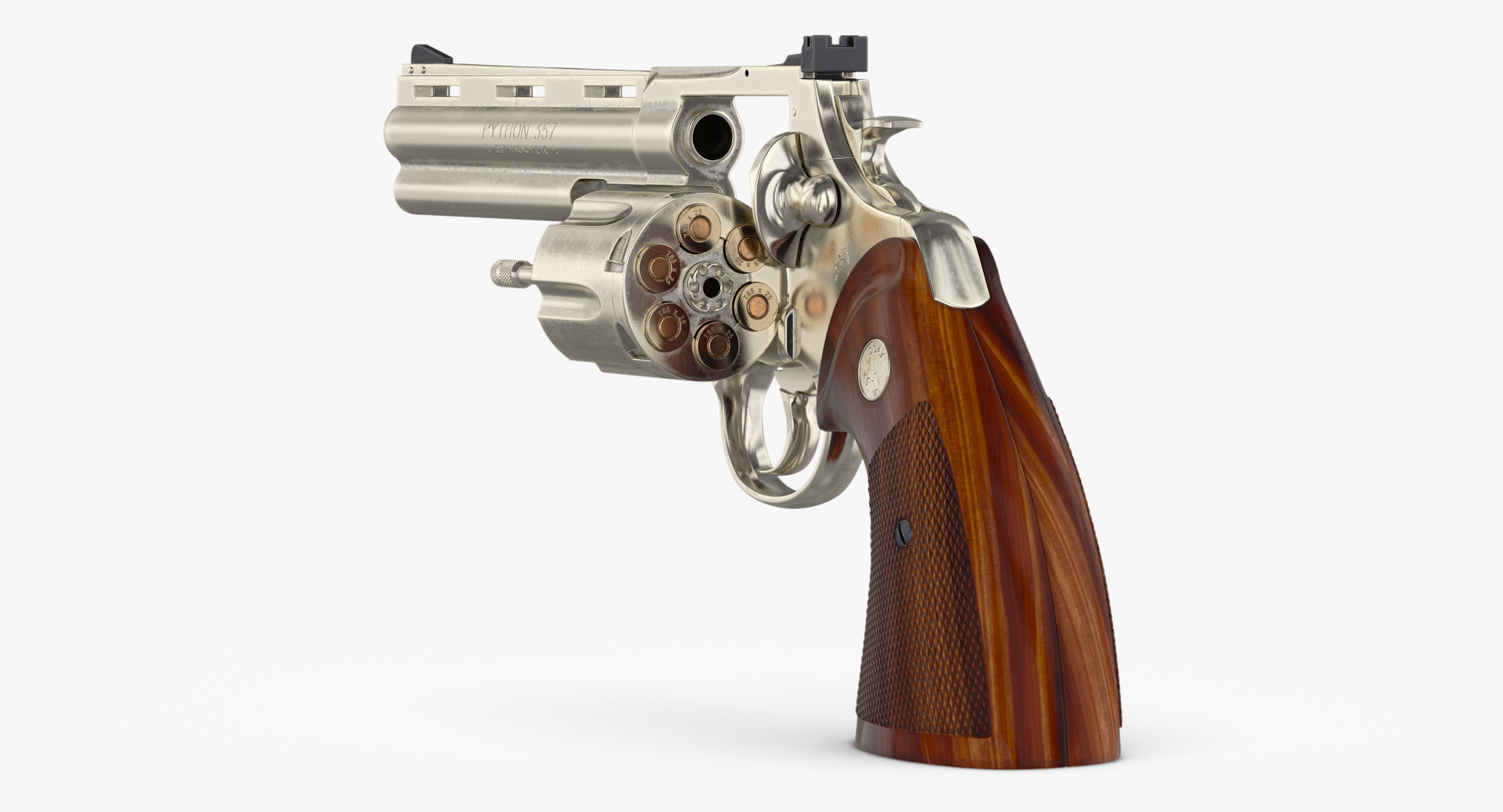 revolver colt python 3d model