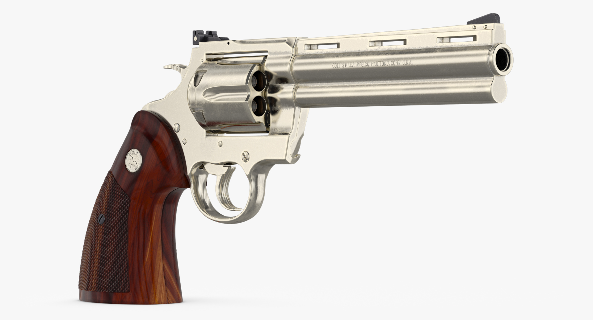 revolver colt python 3d model