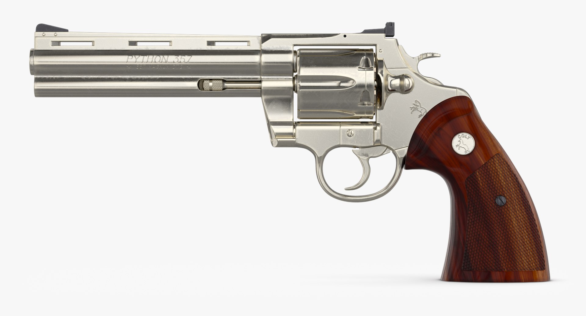 revolver colt python 3d model