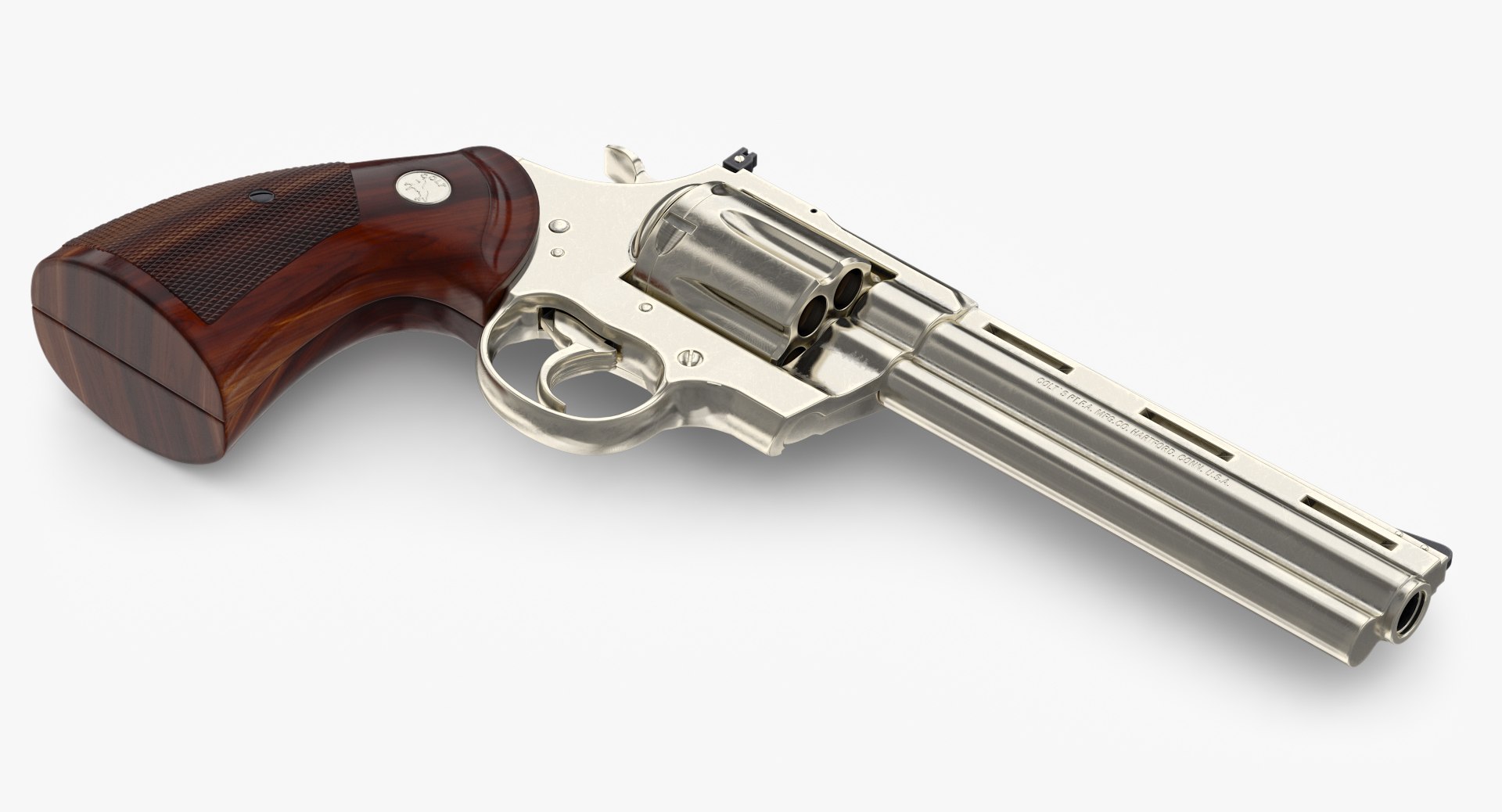 revolver colt python 3d model