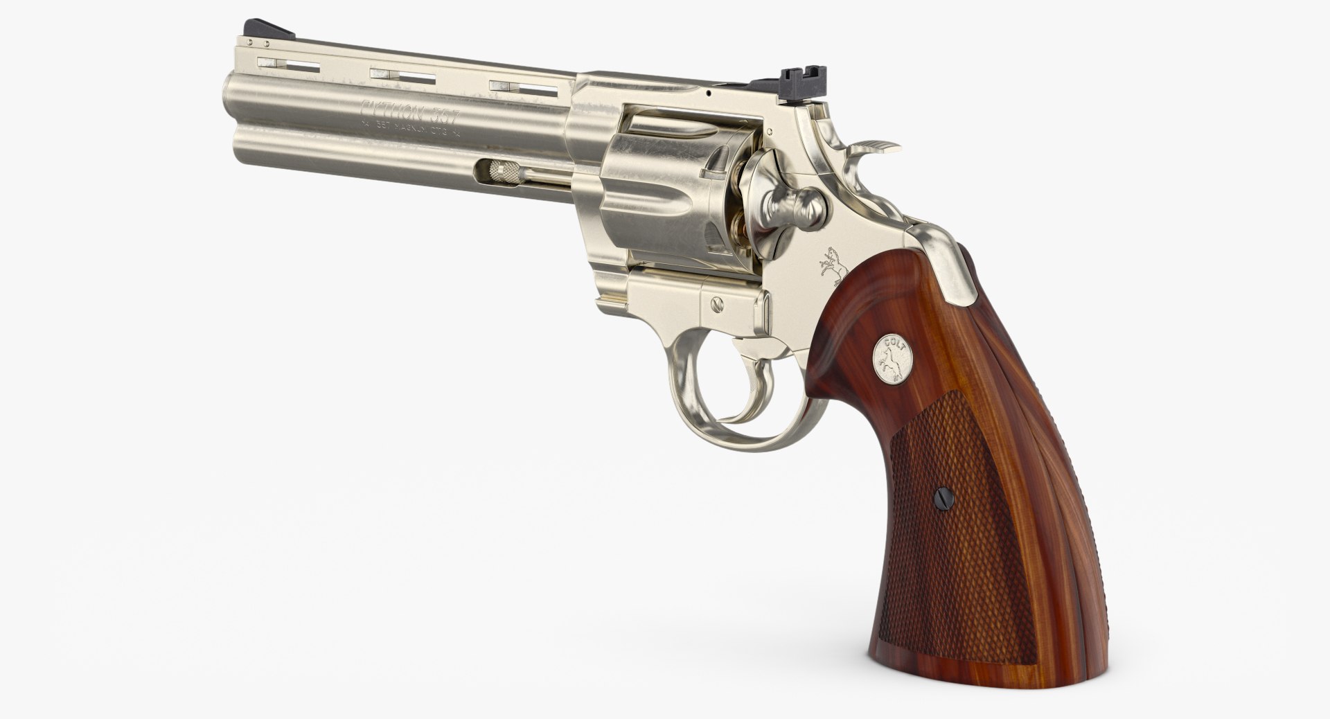 revolver colt python 3d model