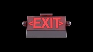 3D model Exit Sign