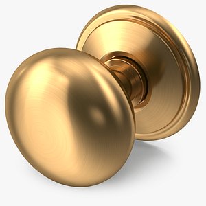 door knob golden 3D