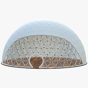 Geodesic Dome V8 Structure 3D model
