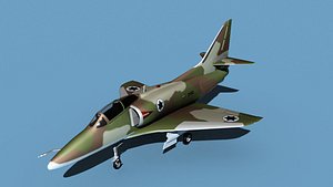 3D Douglas TA-4D Skyhawk V13 Israel model