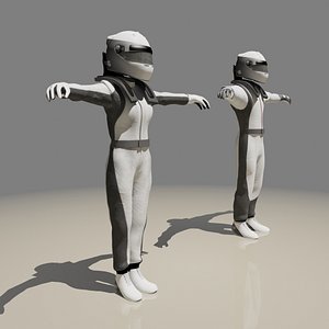 3dsmax male female racing suit