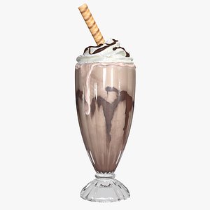 Realistic Luxurious Milkshake Glass Super Fun Drink