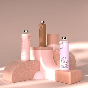 3D Lether Cover Water Bottle