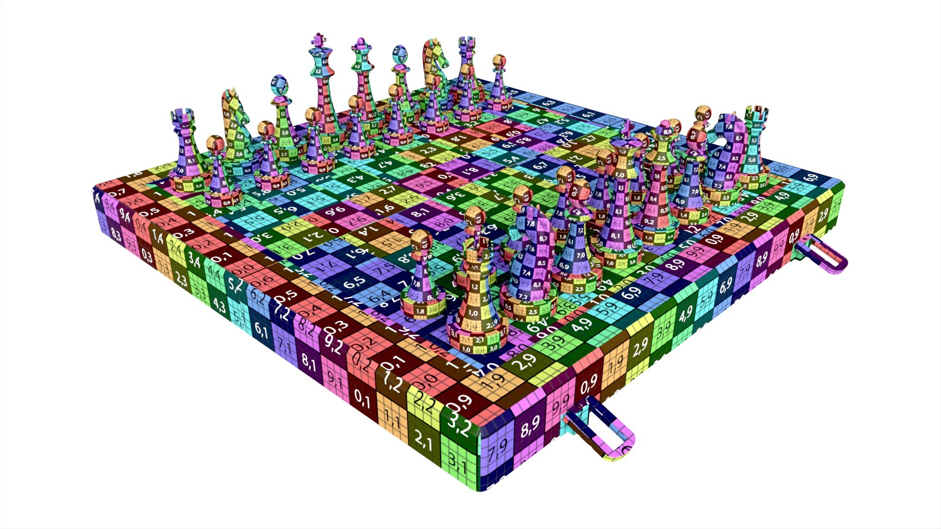 Chess Pieces Open Board Ready To Play 3D model - TurboSquid 2154185