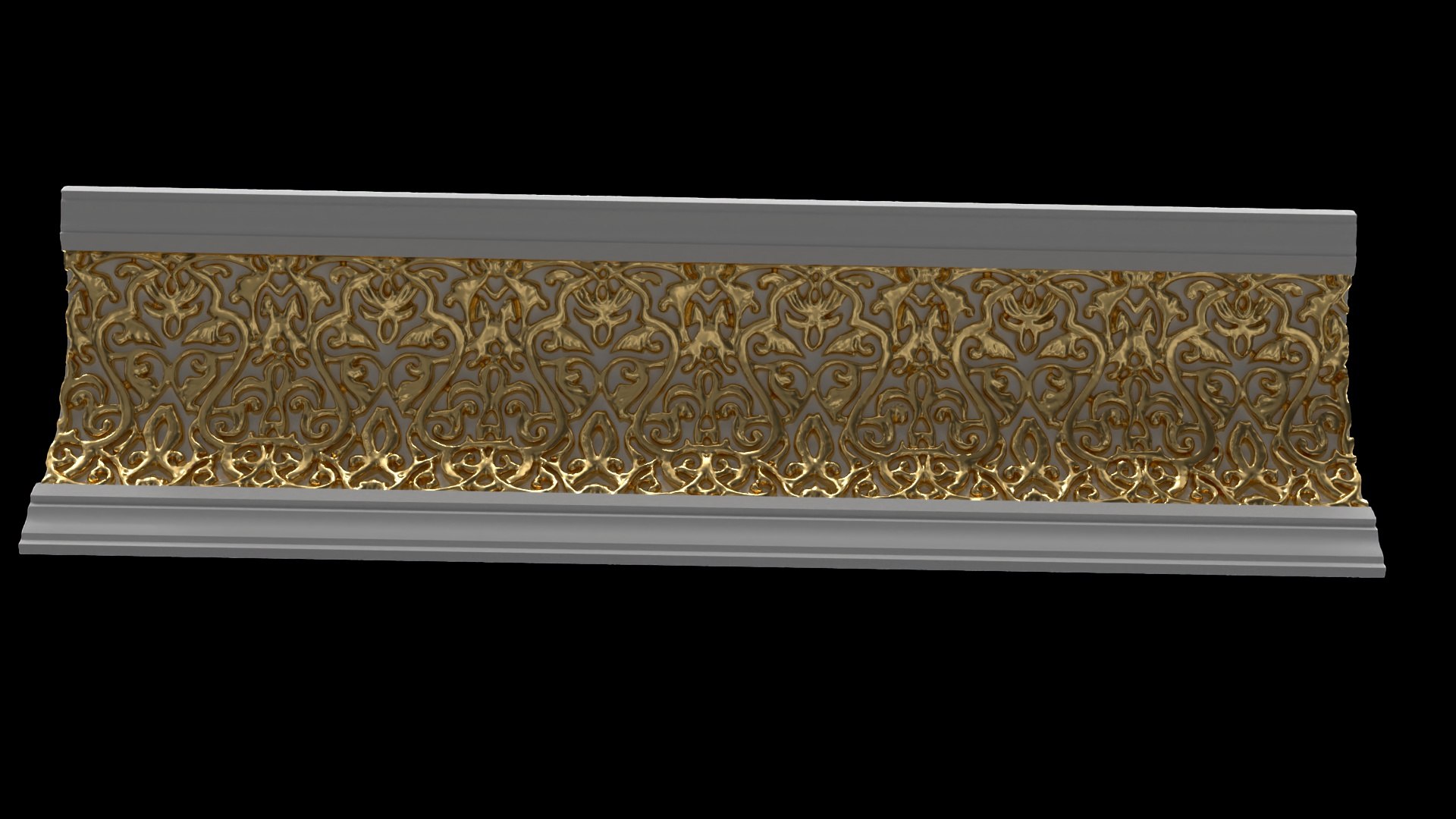Patterned Cornice Gypsum Plaster DK43 3D model - TurboSquid 1993923