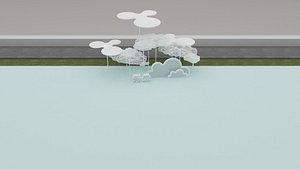 3D Mountain Architecture 3D Model