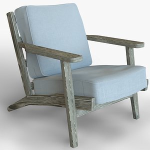 3D Wooden Lounge Armchair