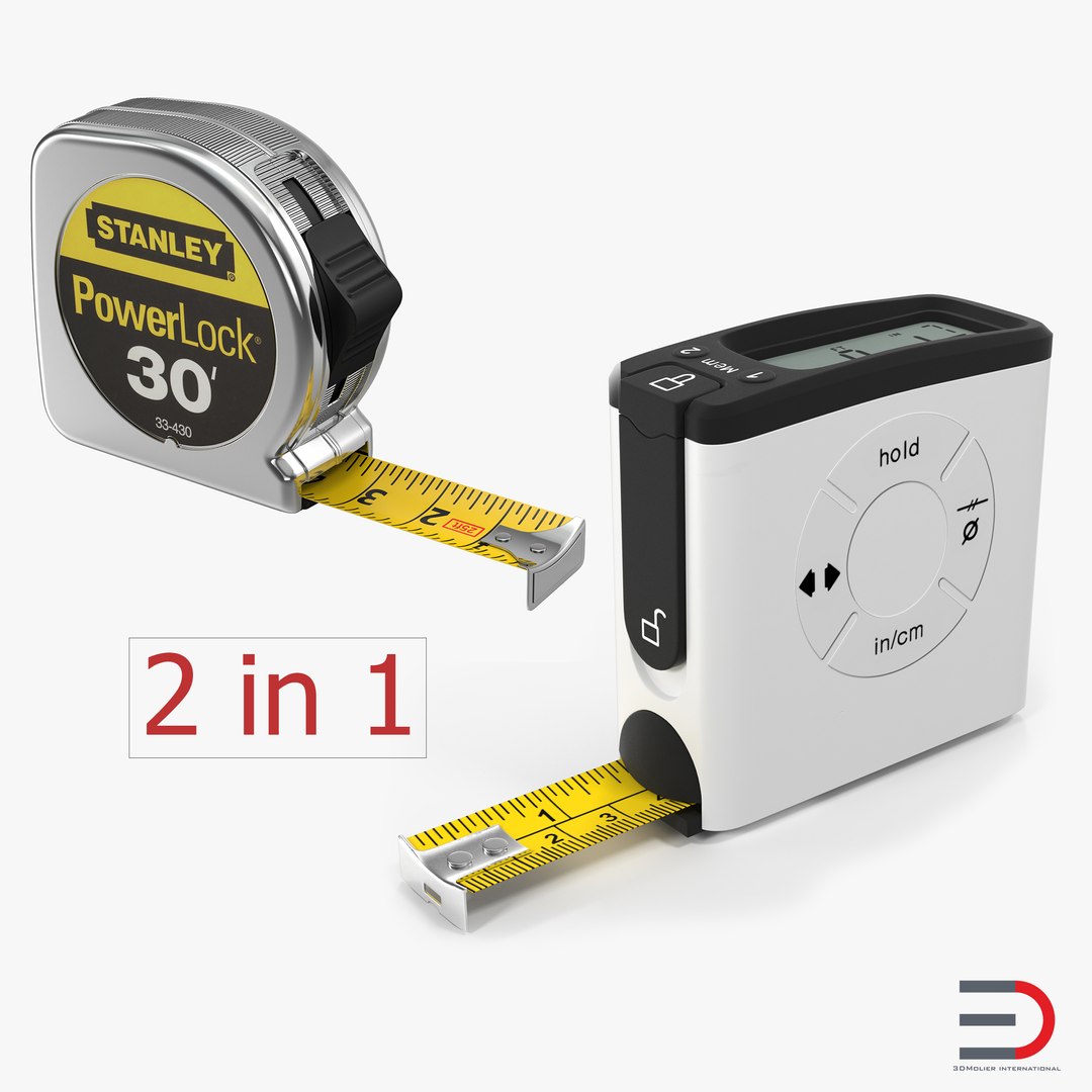 Tape Measures Collection 3D model preview