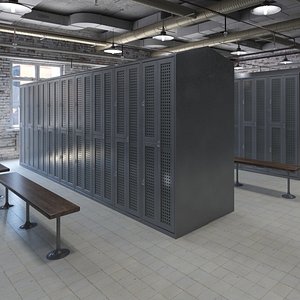 Locker Room 3 3D model