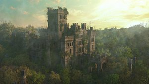 3D model Lennox Castle Landscape