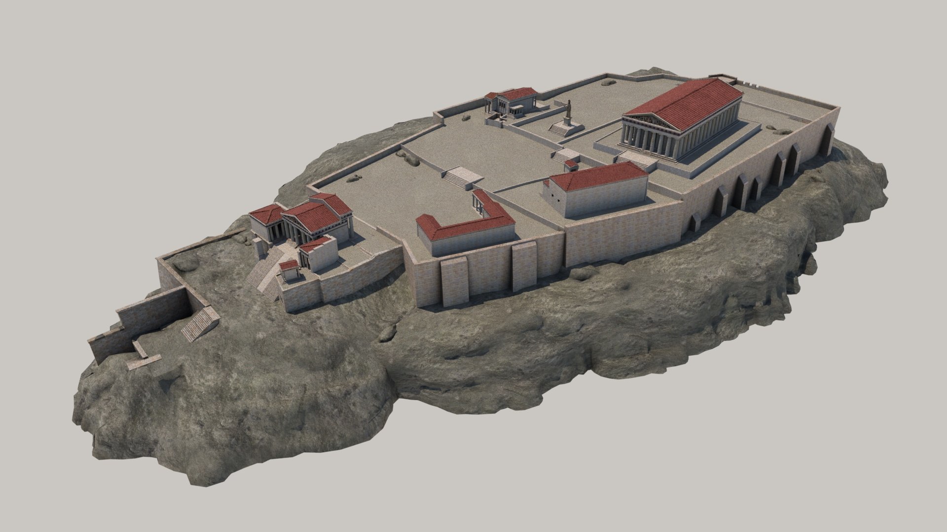 The Acropolis 3D Model - TurboSquid 2499428