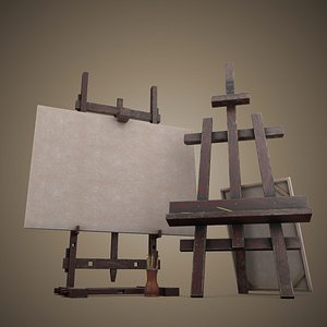 easel art 3D model