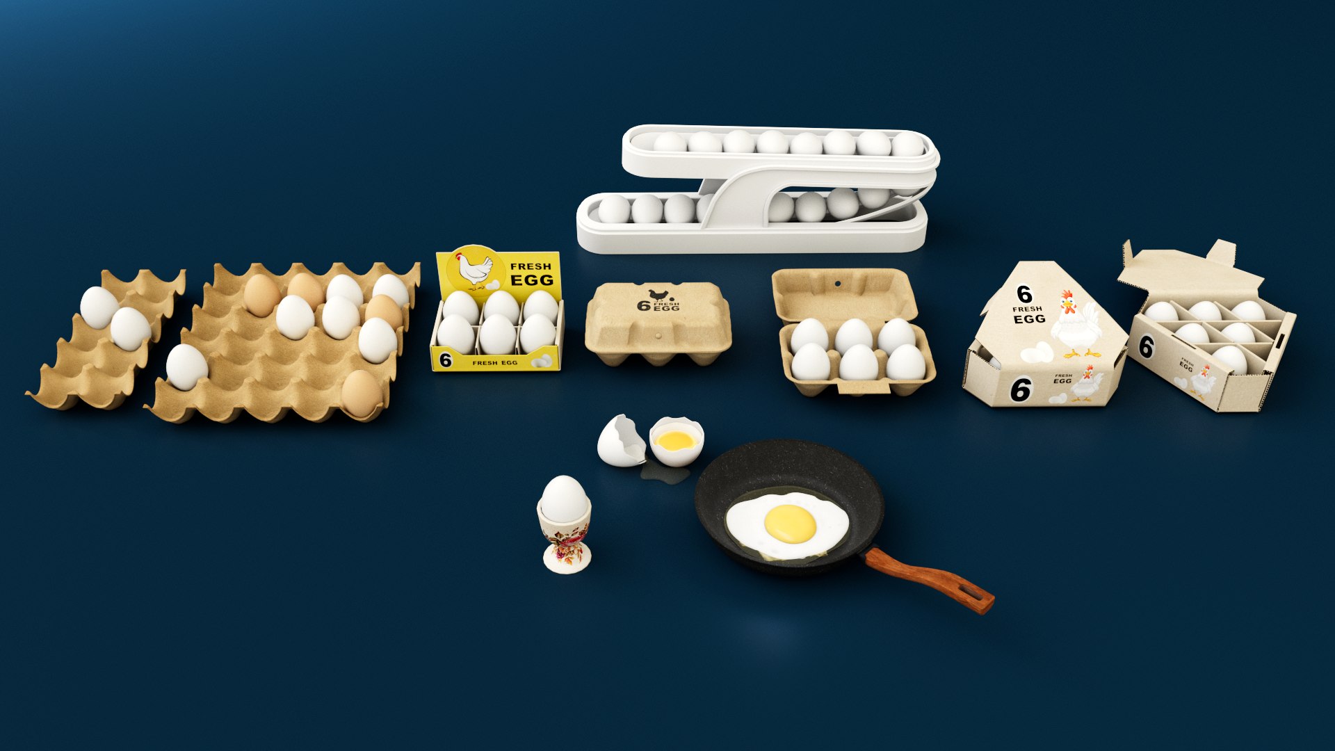 3D Egg Carton model https://p.turbosquid.com/ts-thumb/VS/83dIlf/tz/eggtray_05/png/1753303437/1920x1080/fit_q87/d31bce6d827cecf9ea275933c1de9f831019f27c/eggtray_05.jpg