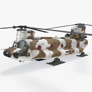 CH-47J Chinook JGSDF Winter Static 3D model