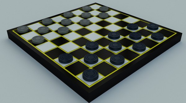 Checkers Game Complete - Jogo de Damas | 3D model