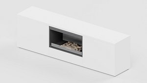 White TV Stand With Fireplace Insert