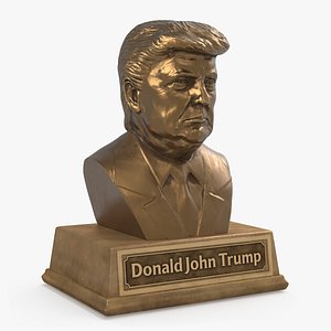 Bust of Donald Trump on Pedestal 3D model