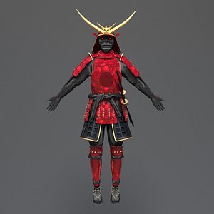 3D samurai concept armor