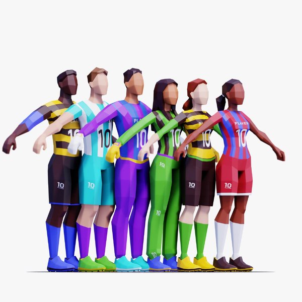 Soccer Players Pack - Rigged and Animated model