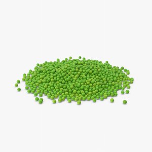 Pile Of Green Peas 3D