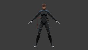 3D model Kasumi from Dead or Alive 6 Fully Rigged
