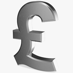UK Pound Currency Symbol Silver