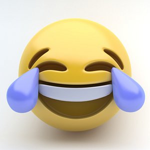 3D model emoji joy