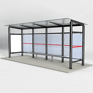 Bus Stop Enclosure 3D Models for Download | TurboSquid