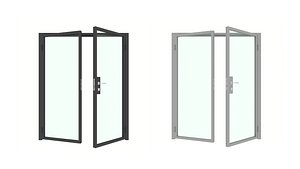 Office door made of aluminum and glass 5