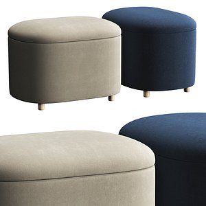 3D bean pouf model