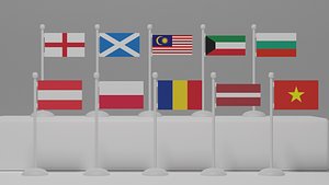 Flag and Pole Collection 4