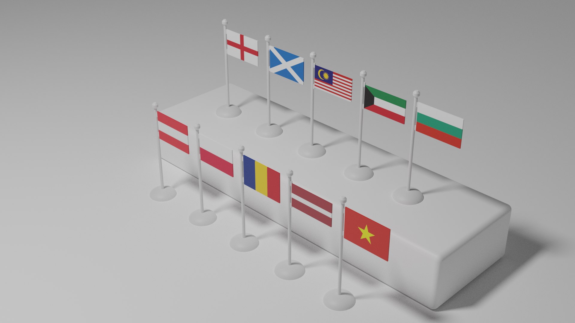 Flag Architectural 3D Model - TurboSquid 1673545