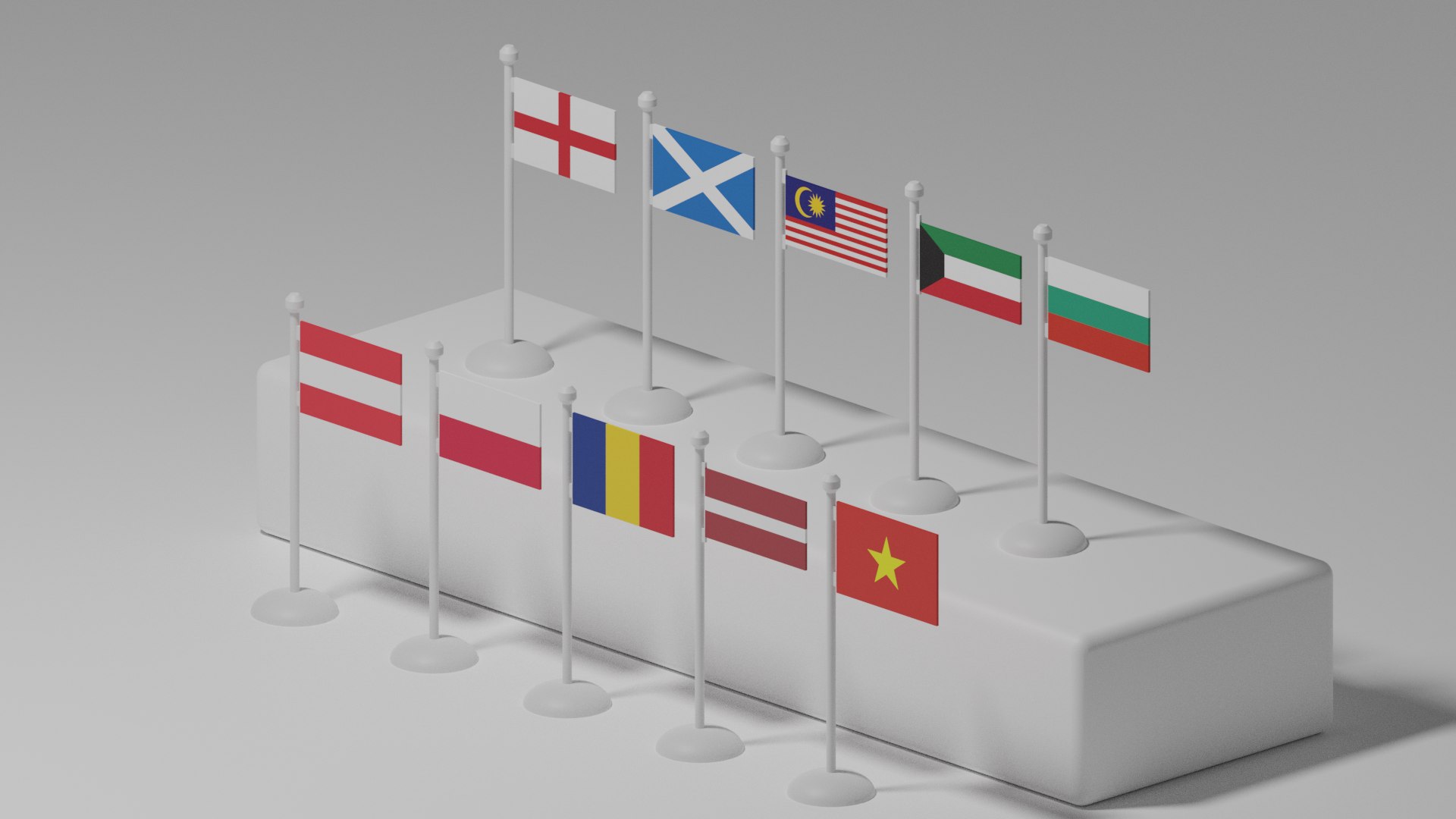 Flag Architectural 3D Model - TurboSquid 1673545