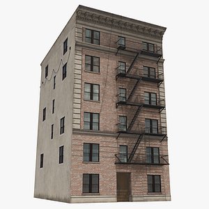 3D Manhattan Building 14 - 8K PBR Textures model