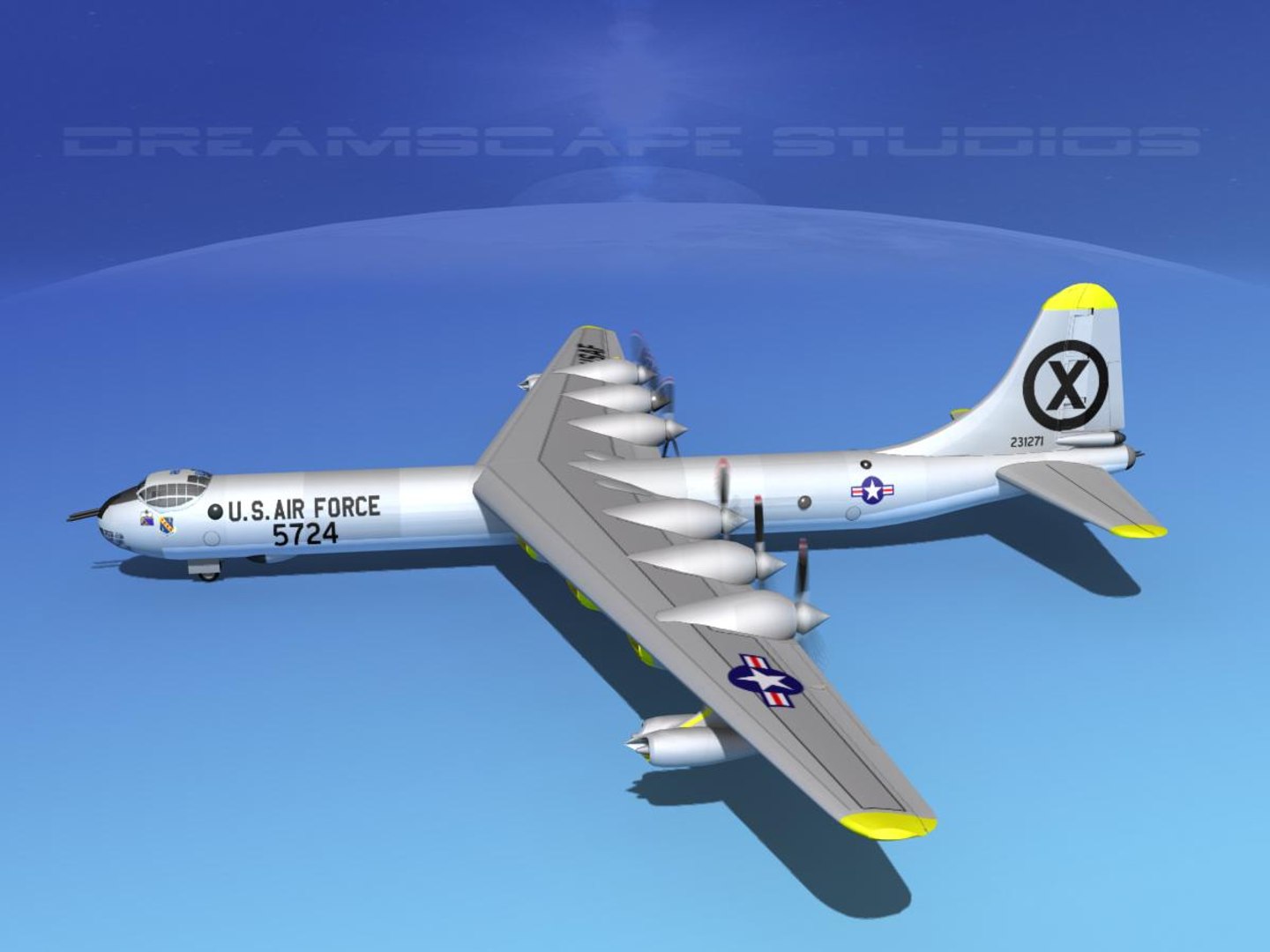 B-36b B-36d Convair B-36 3d Model