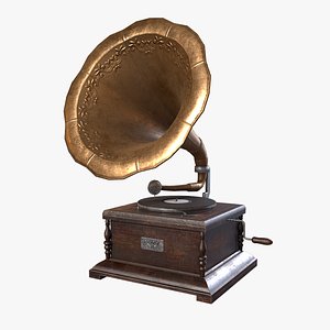 3D Antique Gramophone