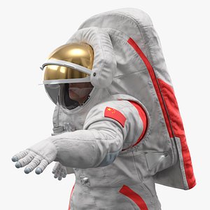 Chinese Moon Spacesuit with Astronaut Rigged