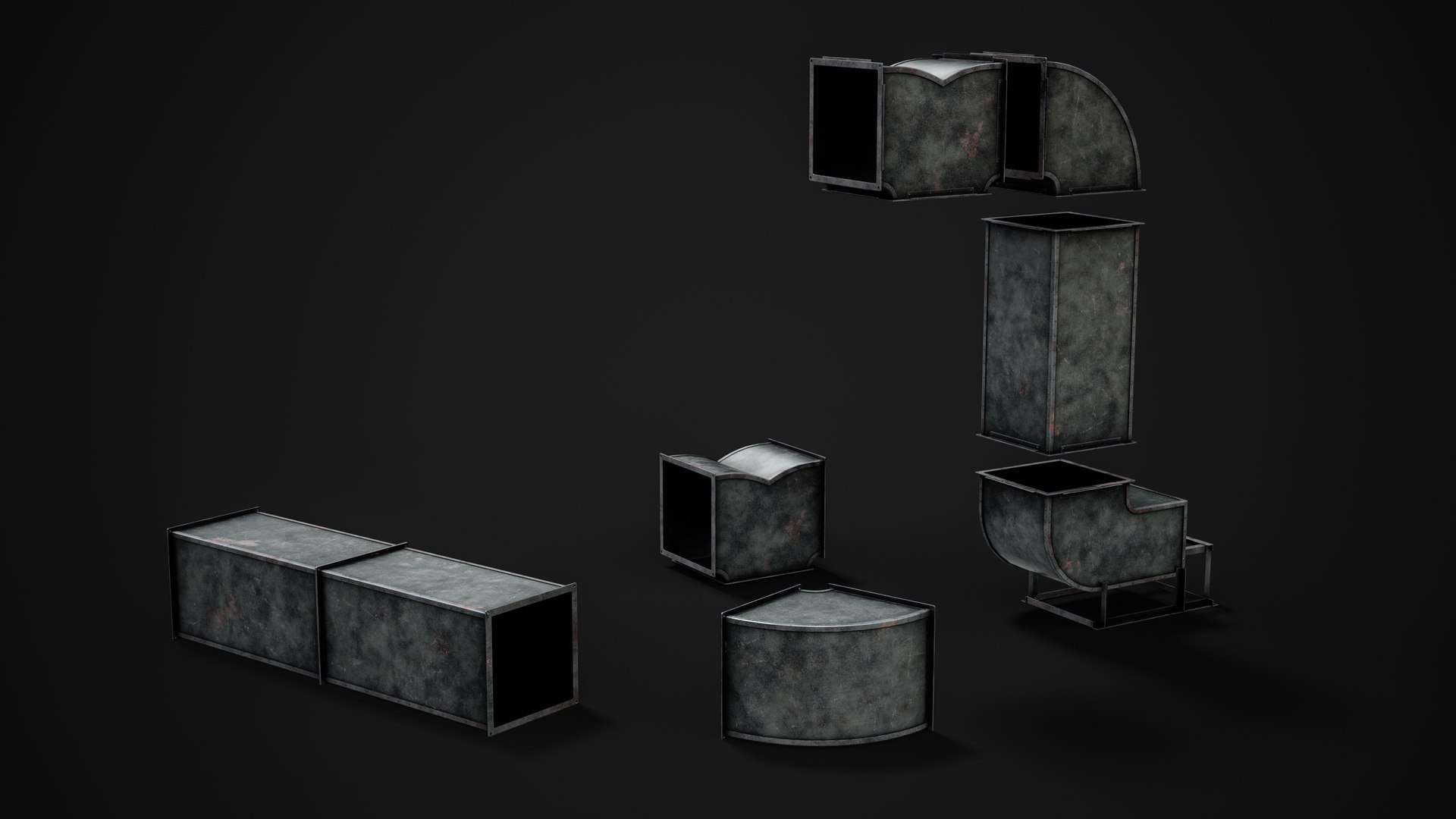 3D Ventilation Modular Model - TurboSquid 2336313