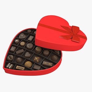 heart chocolate box 3d model