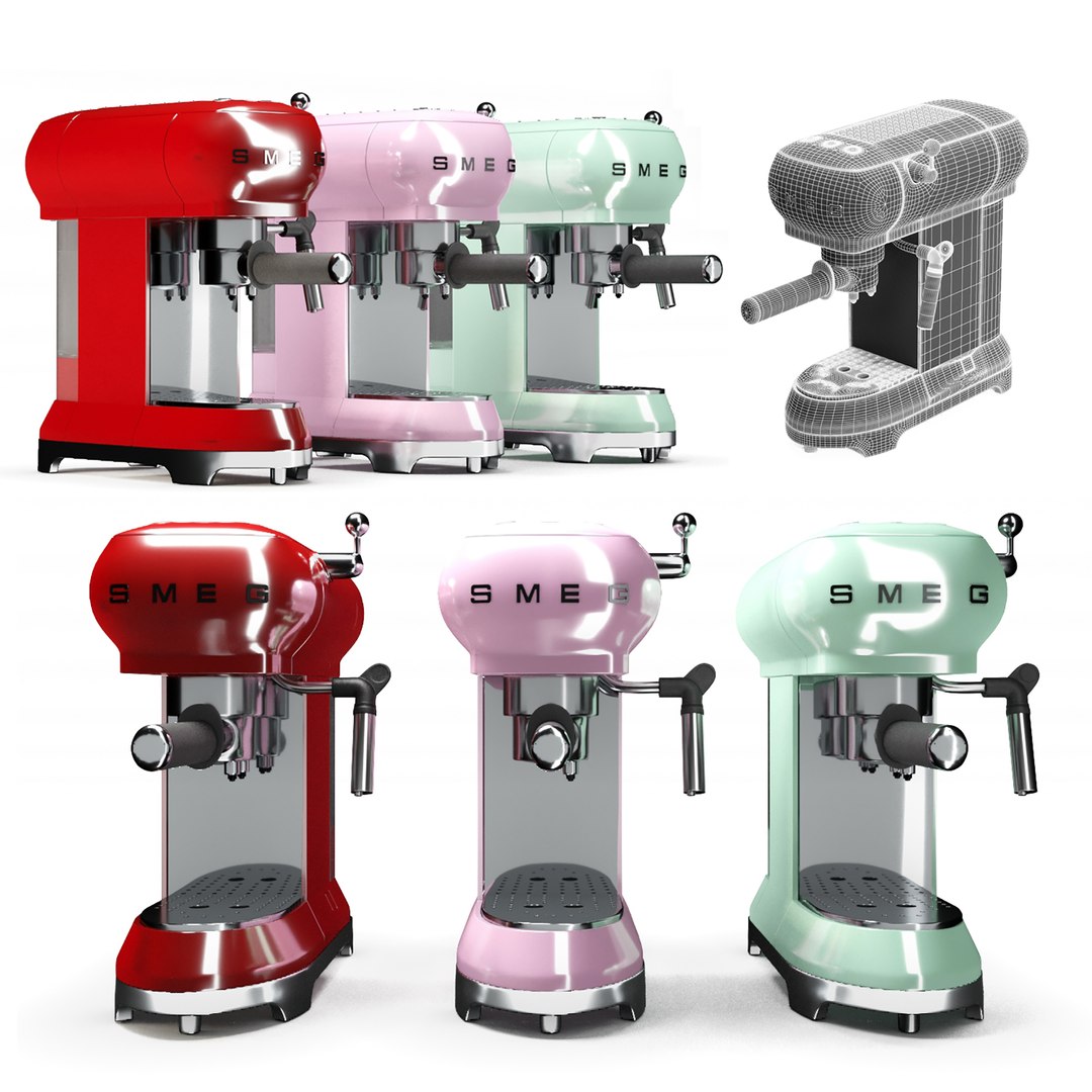 3D Smeg Espresso Coffee Machine - TurboSquid 1812156