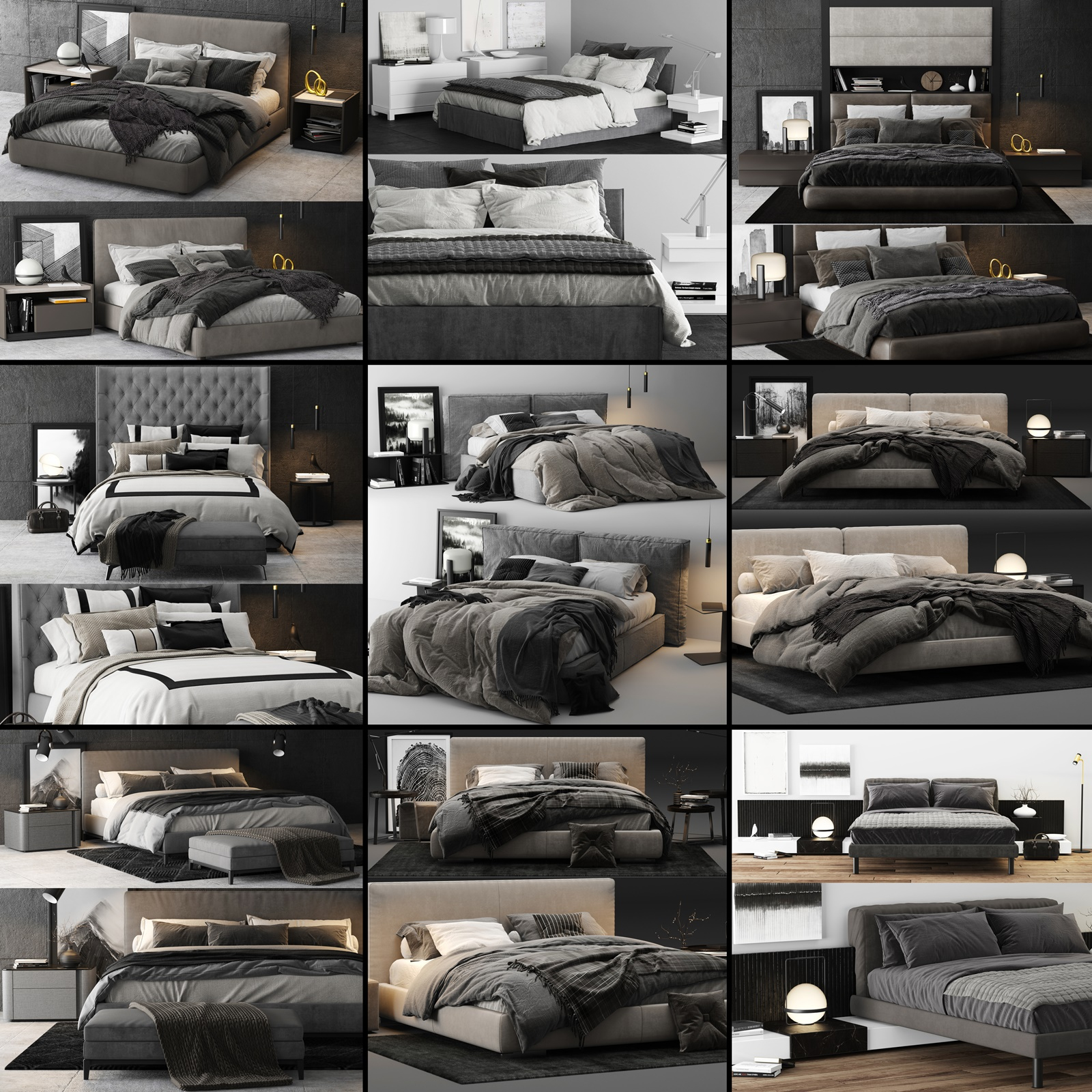 3d Bed Colection 02 Model Turbosquid 1375656